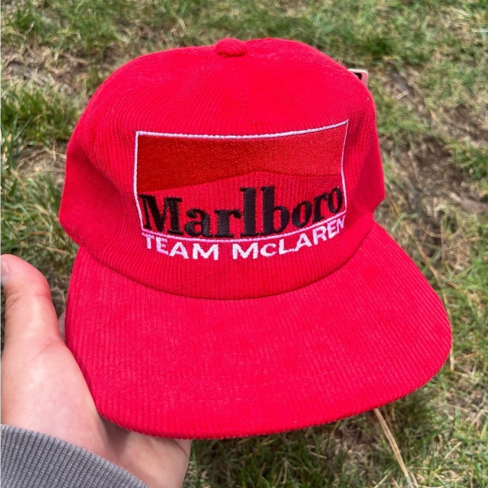 Embroidered Marlboro McLaren Red Racing Cap